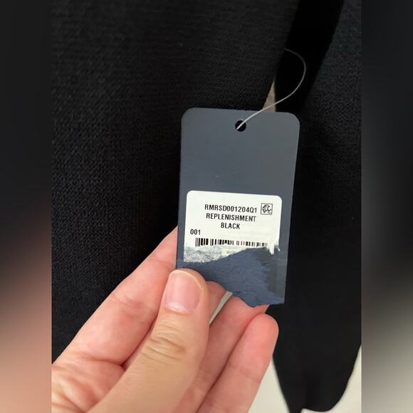 Rachel Roy Black Long Sleeve Open Back  Knit Ribbed Long Sleeve Sheath Dress S - Picture 3 of 9